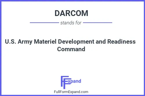 Full form of DARCOM
