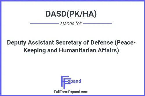 Full form of DASD(PK/HA)