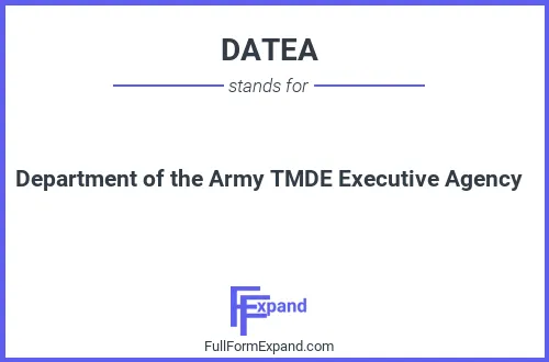 Full form of DATEA