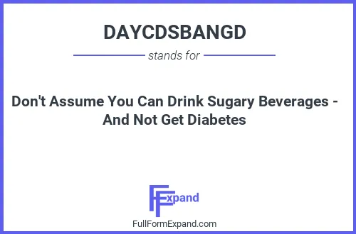 Full form of DAYCDSBANGD