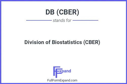 Full form of DB (CBER)