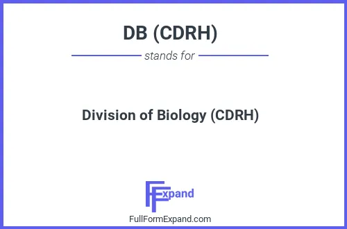 Full form of DB (CDRH)