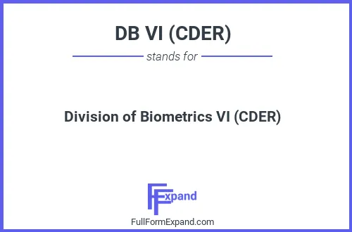 Full form of DB VI (CDER)