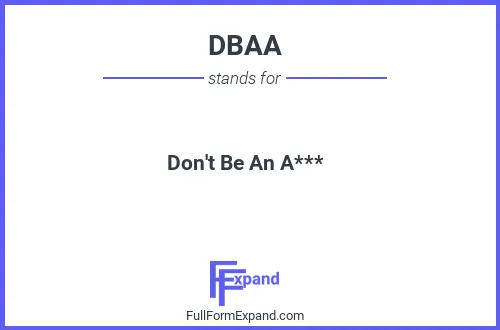 Full form of DBAA