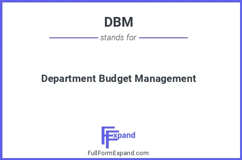 Full form of DBM