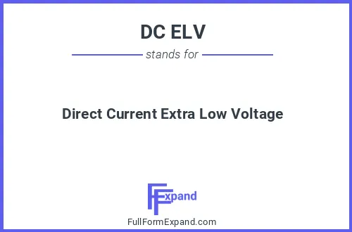 Full form of DC ELV