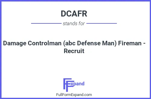 Full form of DCAFR