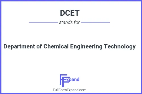 Full form of DCET