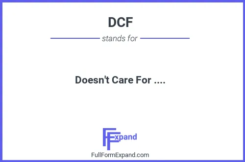 Full form of DCF
