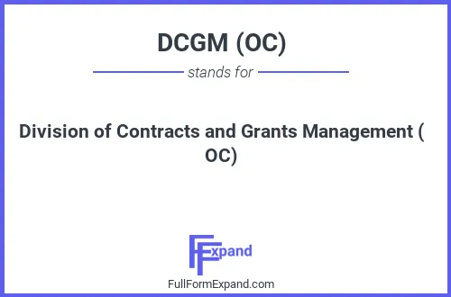 Full form of DCGM (OC)
