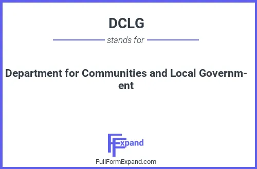 Full form of DCLG