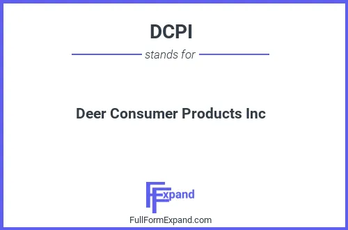 Full form of DCPI