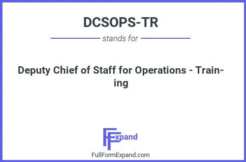Full form of DCSOPS-TR