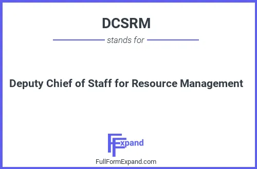 Full form of DCSRM
