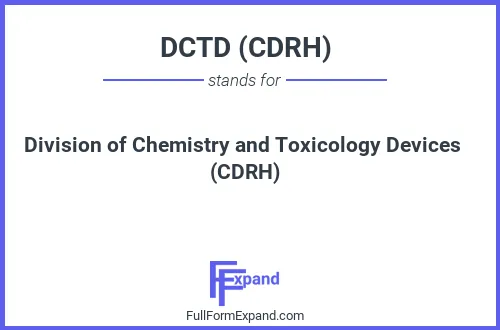 Full form of DCTD (CDRH)