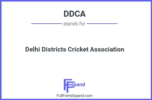 Full form of DDCA