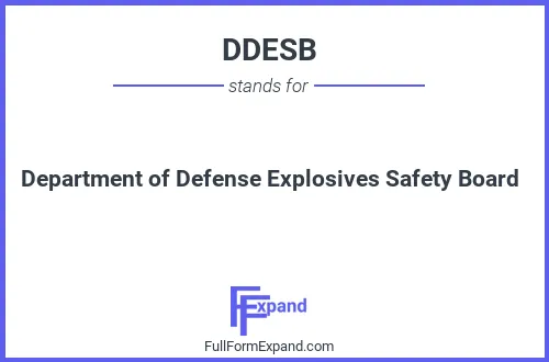 Full form of DDESB