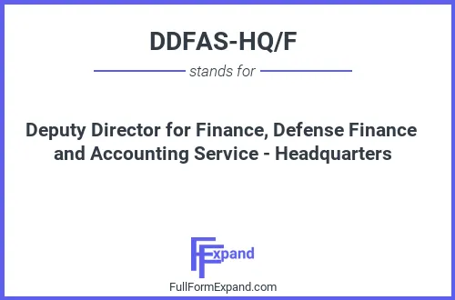 Full form of DDFAS-HQ/F
