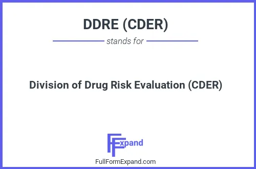 Full form of DDRE (CDER)