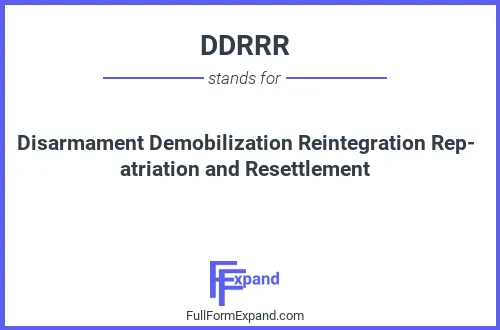 Full form of DDRRR