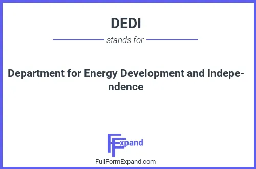 Full form of DEDI