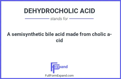 Full form of DEHYDROCHOLIC ACID
