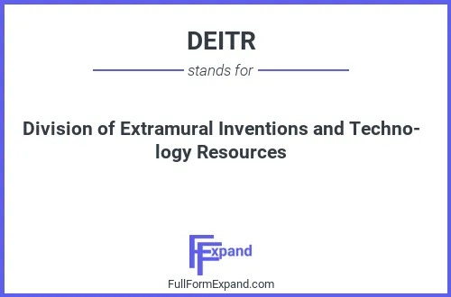 Full form of DEITR
