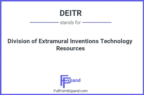 Full form of DEITR