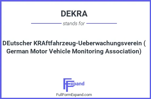 Full form of DEKRA
