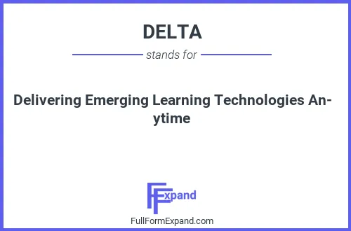 Full form of DELTA