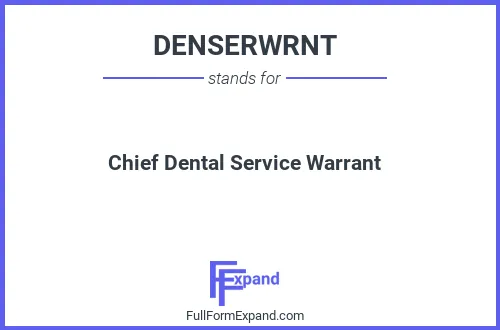 Full form of DENSERWRNT