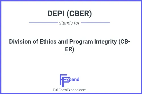 Full form of DEPI (CBER)