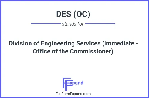 Full form of DES (OC)