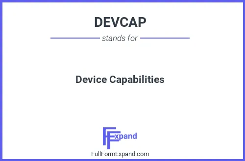 Full form of DEVCAP