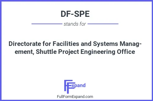 Full form of DF-SPE