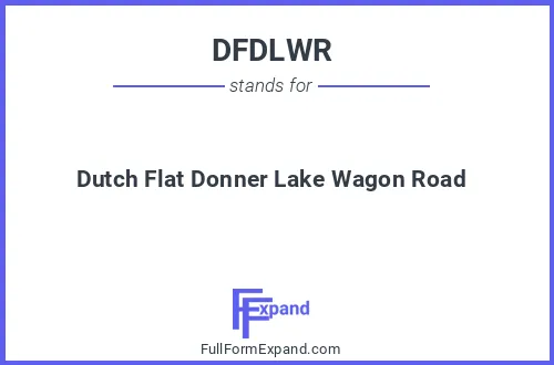 Full form of DFDLWR