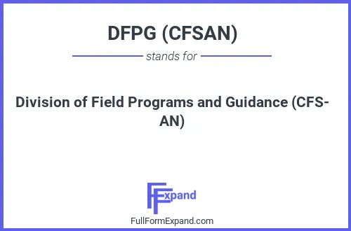 Full form of DFPG (CFSAN)