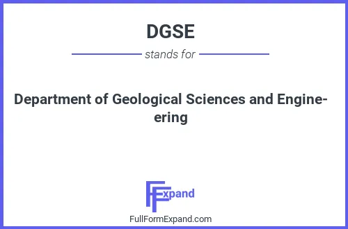 Full form of DGSE