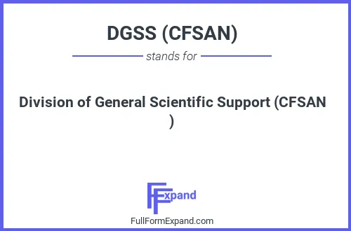 Full form of DGSS (CFSAN)