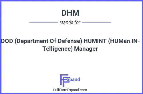Full form of DHM