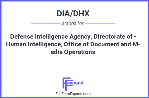 Full form of DIA/DHX