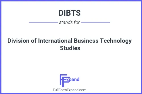 Full form of DIBTS
