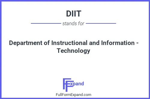 Full form of DIIT
