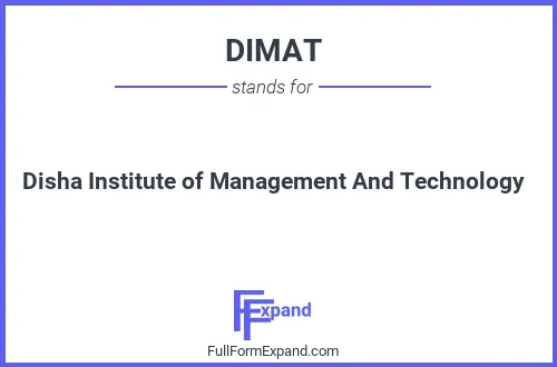 Full form of DIMAT