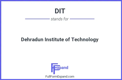 Full form of DIT