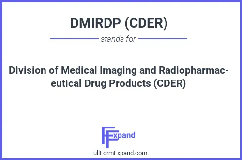 Full form of DMIRDP (CDER)