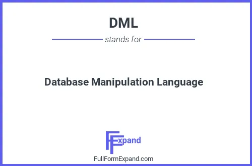 Full form of DML