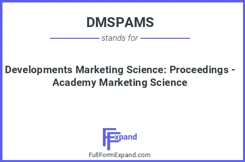 Full form of DMSPAMS