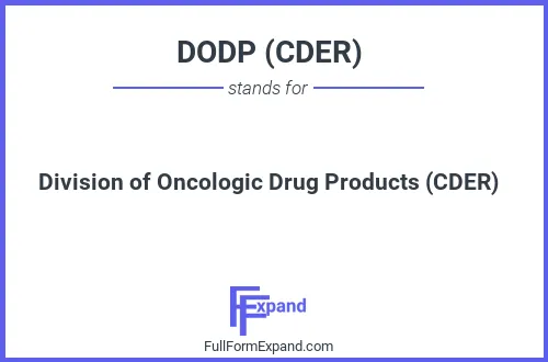 Full form of DODP (CDER)