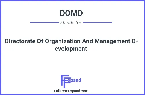 Full form of DOMD